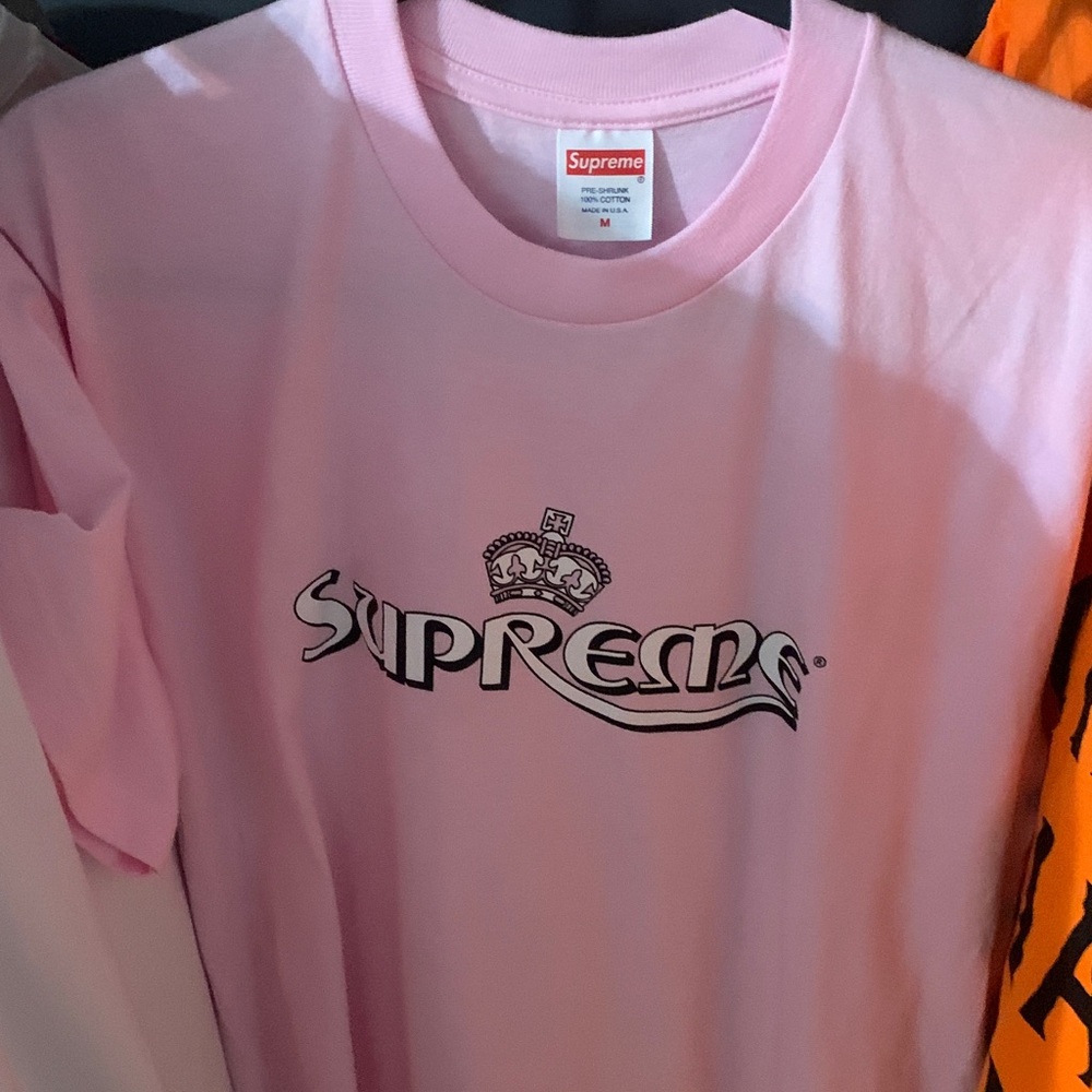 Supreme Light Pink Logo Tee